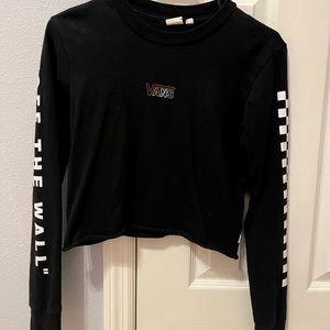 Black Long Sleeve Rainbow Logo Vans